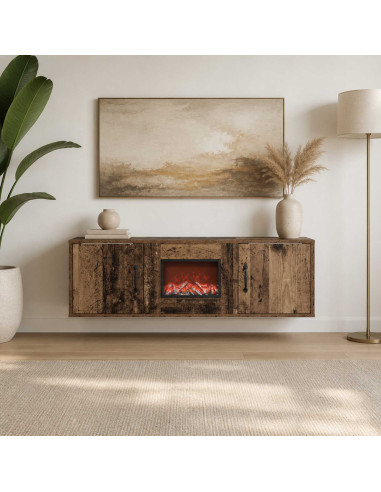 Caminetto elettrico Legno antico 110 x 30 x 36,5 cm