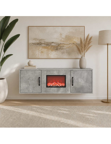 Caminetto elettrico Cemento 110 x 30 x 36,5 cm