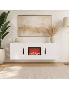 Caminetto elettrico Bianco 110 x 30 x 36,5 cm
