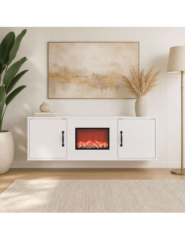 Caminetto elettrico Bianco 110 x 30 x 36,5 cm