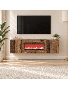 Caminetto elettrico Legno antico 140,5 x 30 x 39 cm