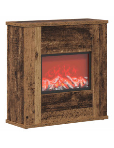 Caminetto elettrico Legno antico 47 x 18 x 48 cm 2