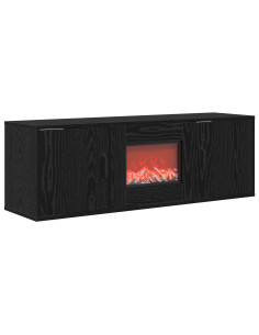 Caminetto elettrico Rovere Nero 110 x 30 x 36,5 cm 2