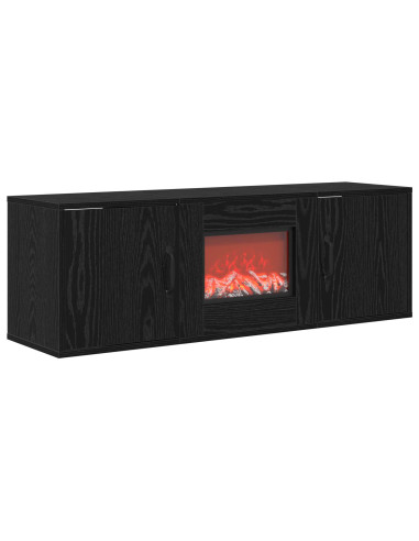 Caminetto elettrico Rovere Nero 110 x 30 x 36,5 cm