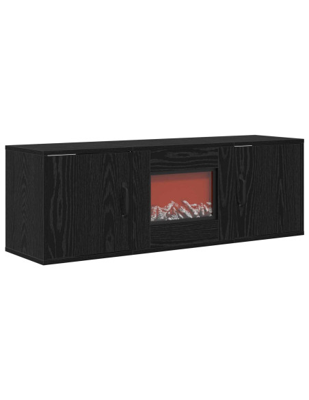 Caminetto elettrico Rovere Nero 110 x 30 x 36,5 cm