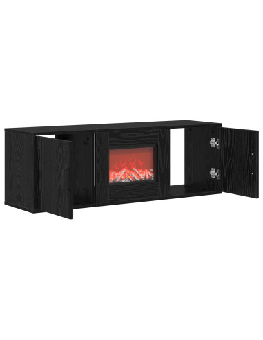 Caminetto elettrico Rovere Nero 110 x 30 x 36,5 cm