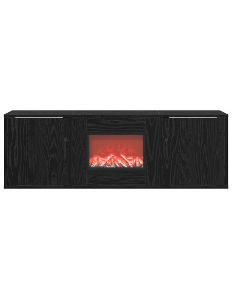 Caminetto elettrico Rovere Nero 110 x 30 x 36,5 cm