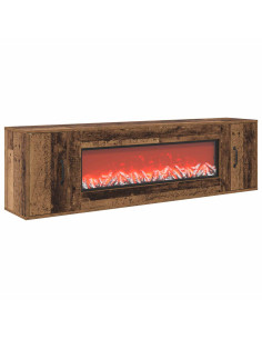 Caminetto elettrico Legno antico 155 x 30 x 44 cm 2