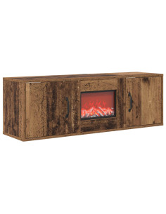 Caminetto elettrico Legno antico 110 x 30 x 36,5 cm 2