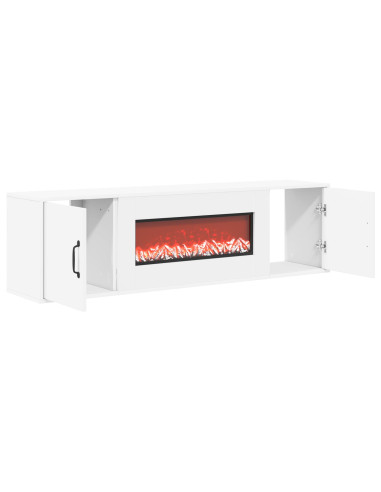 Caminetto elettrico Bianco 140,5 x 30 x 39 cm