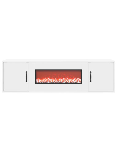 Caminetto elettrico Bianco 140,5 x 30 x 39 cm