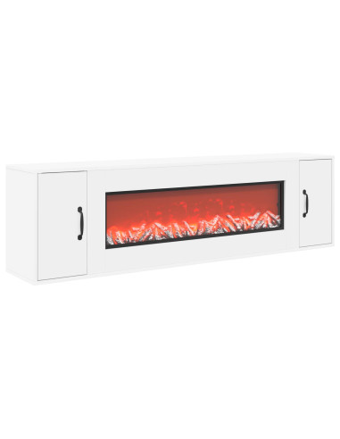 Caminetto elettrico Bianco 155 x 30 x 44 cm