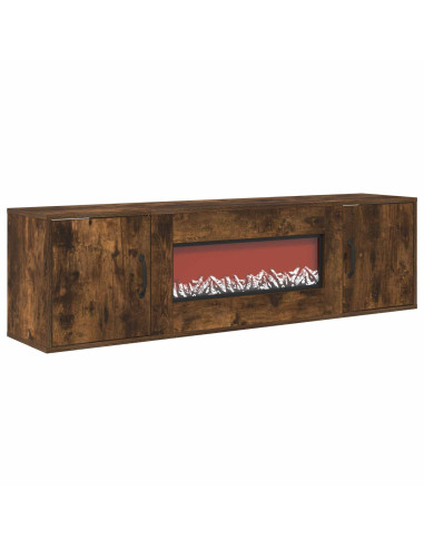Caminetto elettrico Rovere Fumo 140,5 x 30 x 39 cm