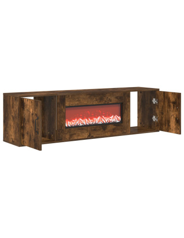 Caminetto elettrico Rovere Fumo 140,5 x 30 x 39 cm