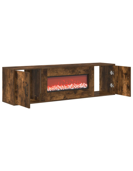 Caminetto elettrico Rovere Fumo 140,5 x 30 x 39 cm