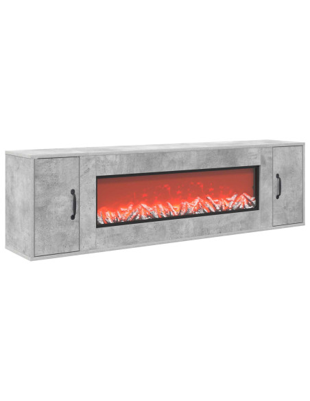 Caminetto elettrico Cemento 155 x 30 x 44 cm