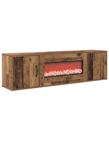 Caminetto elettrico Legno antico 140,5 x 30 x 39 cm