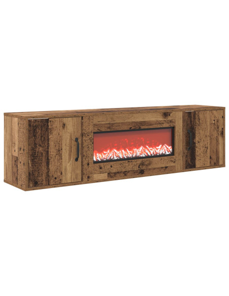 Caminetto elettrico Legno antico 140,5 x 30 x 39 cm