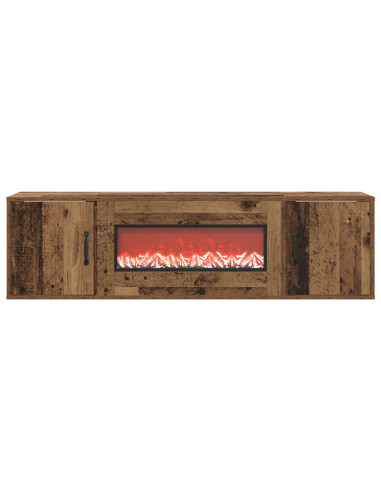 Caminetto elettrico Legno antico 140,5 x 30 x 39 cm
