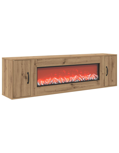 Caminetto elettrico Rovere Artigianale 155 x 30 x 44 cm