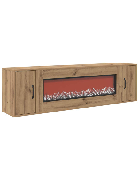 Caminetto elettrico Rovere Artigianale 155 x 30 x 44 cm