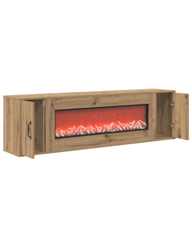 Caminetto elettrico Rovere Artigianale 155 x 30 x 44 cm