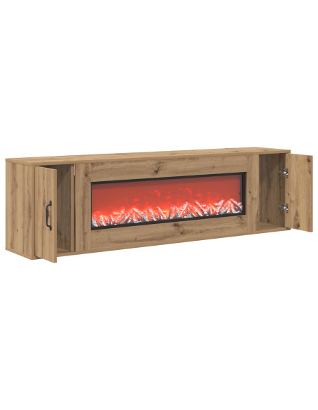 Caminetto elettrico Rovere Artigianale 155 x 30 x 44 cm