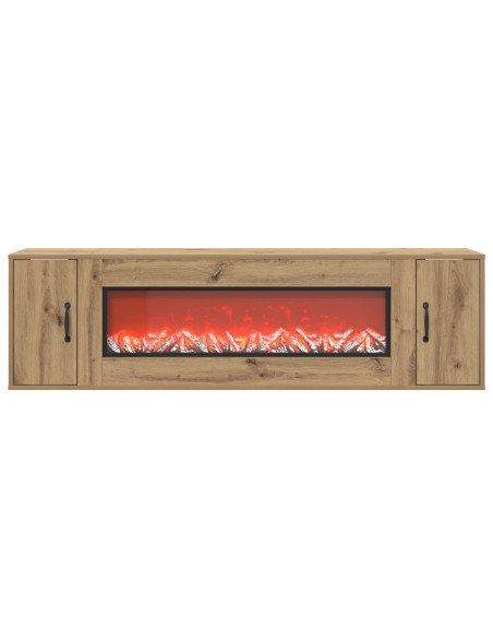 Caminetto elettrico Rovere Artigianale 155 x 30 x 44 cm
