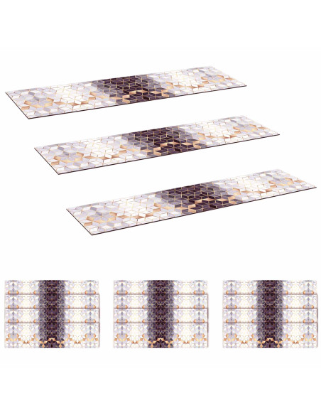 Tappeti per scale 15 pz 76 x 20 cm Motivo a nido d'ape
