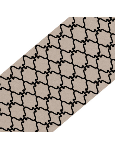 Tappeti per scale 15 pz 76 x 20 cm Motivo in rete grigia