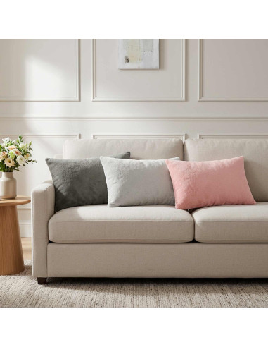 Cuscino da Lanciare 6 pz HEERLEN Grigio Chiaro 40 x 60 cm