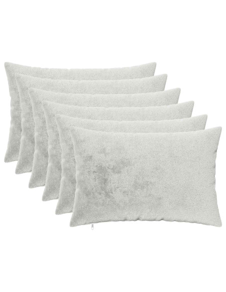 Cuscino da Lanciare 6 pz HEERLEN Grigio Chiaro 40 x 60 cm