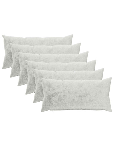 Cuscino da Lanciare 6 pz HEERLEN Grigio Chiaro 40 x 70 cm