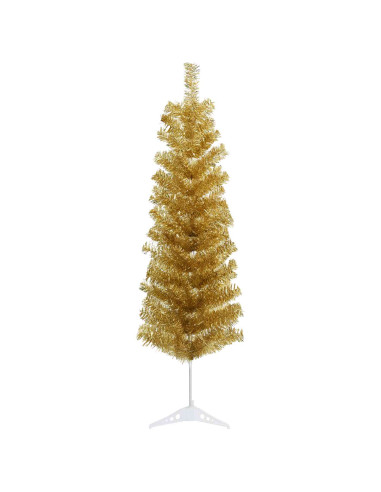 Albero di Natale Slim artificiale con palline 150 cm 150 LED