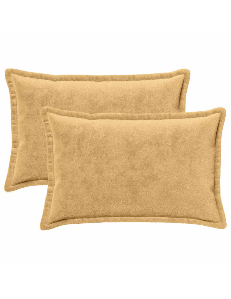 Cuscino da Lanciare 2 pz HOUTEN Tortora 40 x 60 cm Flanella