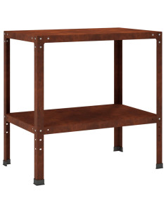 Tavolo da rinvaso 100 x 50 x 80 cm Acciaio Corten Ruggine 2