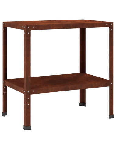 Tavolo da rinvaso 100 x 50 x 80 cm Acciaio Corten Ruggine
