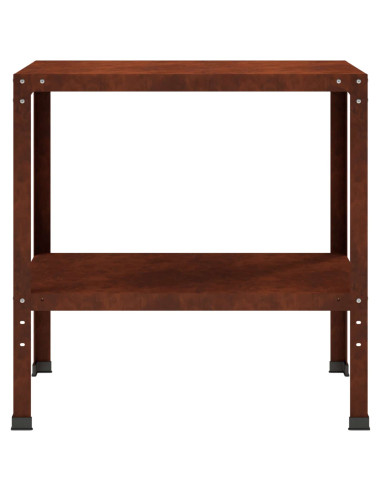 Tavolo da rinvaso 100 x 50 x 80 cm Acciaio Corten Ruggine