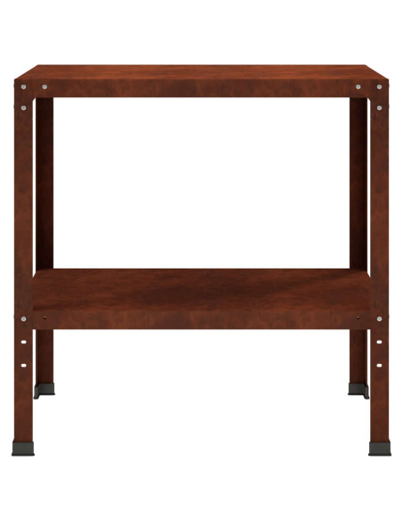 Tavolo da rinvaso 100 x 50 x 80 cm Acciaio Corten Ruggine