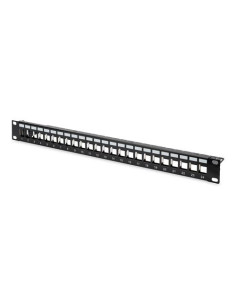 LINK PANNELLO PATCH 19" MODULARE 24 PORTE (VUOTO) 1 HU COLORE NERO RAL 9005
