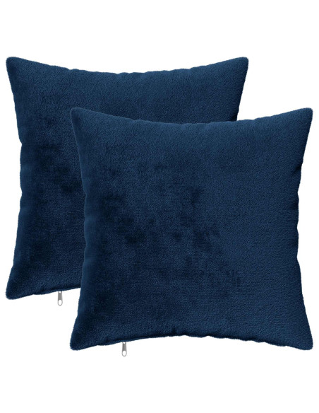 Cuscino da Lanciare 2 pz HEERLEN Blu navy 40 x 40 cm Flanella