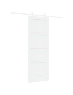 Porta scorrevole 73,5 x 198,5 cm Legno ingegnerizzato Bianco 2