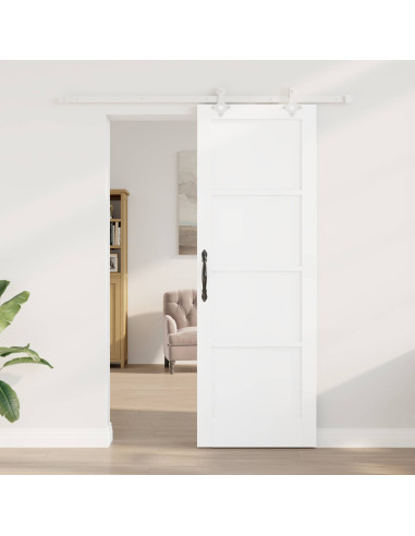 Porta scorrevole 73,5 x 211 cm Legno ingegnerizzato Bianco