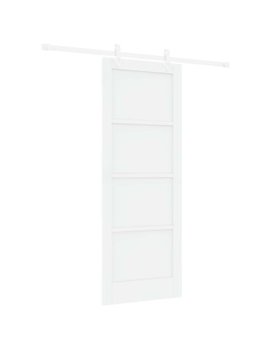 Porta scorrevole 78 x 202 cm Legno ingegnerizzato Bianco