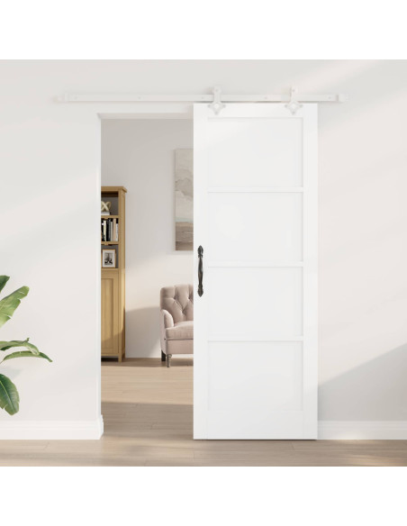 Porta scorrevole 78 x 211 cm Legno ingegnerizzato Bianco