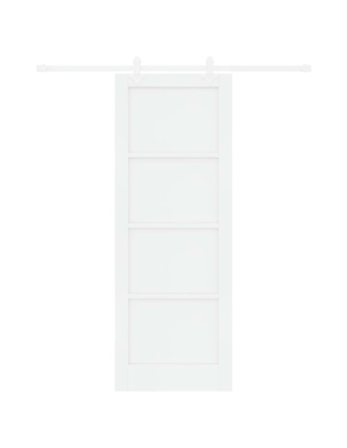 Porta scorrevole 78 x 211 cm Legno ingegnerizzato Bianco