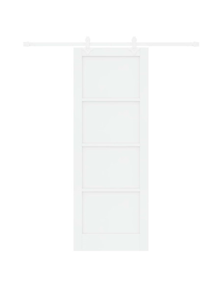 Porta scorrevole 78 x 211 cm Legno ingegnerizzato Bianco