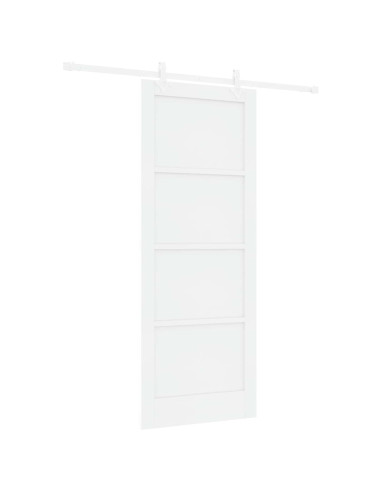 Porta scorrevole 83 x 211 cm Legno ingegnerizzato Bianco