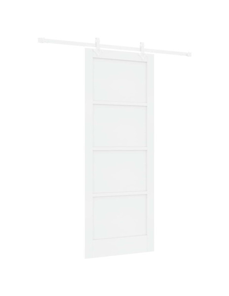 Porta scorrevole 83 x 211 cm Legno ingegnerizzato Bianco