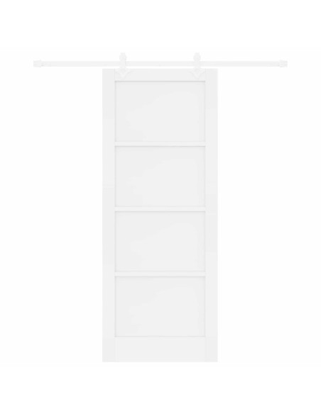 Porta scorrevole 83 x 211 cm Legno ingegnerizzato Bianco